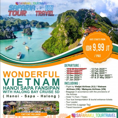 5D WONDERFUL VIETNAM HANOI SAPA FANSIPAN WITH HALONG BAY CRUISE
